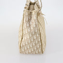 Christian Dior Trotter Canvas Romantic Chain Bag PVC Beige Silver Auth 146345-4