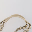 Christian Dior Trotter Canvas Romantic Chain Bag PVC Beige Silver Auth 146345-8