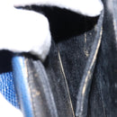 CELINE Hand Bag Leather Blue Gold Auth 146349-20