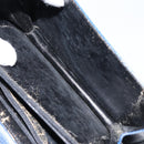 CELINE Hand Bag Leather Blue Gold Auth 146349-21