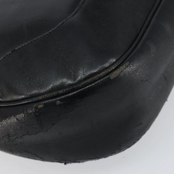 CHANEL Matelasse Shoulder Bag Leather Black Gold CC Auth 146351