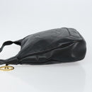 CHANEL Matelasse Shoulder Bag Leather Black Gold CC Auth 146351-5