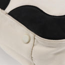 CHANEL marshmallow COCO Mark Hand Bag Canvas White Black CC Auth 146352-16