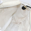 CHANEL marshmallow COCO Mark Hand Bag Canvas White Black CC Auth 146352-19