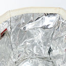 CHANEL Choco Bar Chain Tote Bag No5 Canvas White Silver CC Auth 146353-17