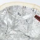 CHANEL Choco Bar Chain Tote Bag No5 Canvas White Silver CC Auth 146353-18