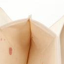 CHANEL Matelasse Camellia Chain Pouch Lamb Skin White Gold CC Auth 146359V-23