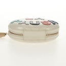 CHANEL V stitch Chain Shoulder Bag Leather White Gold CC Auth 146360A-5