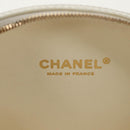 CHANEL V stitch Chain Shoulder Bag Leather White Gold CC Auth 146360SM-21