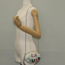 CHANEL V stitch Chain Shoulder Bag Leather White Gold CC Auth 146360A-24