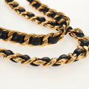 CHANEL Matelasse Chain Backpack Lamb Skin Black Gold CC Auth 146361AV-14