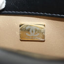 CHANEL Matelasse Pearl Charm Chain Bag Lamb Skin Black Gold CC Auth 146362SM-12