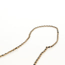 CHANEL Matelasse Pearl Charm Chain Bag Lamb Skin Black Gold CC Auth 146362SM-15