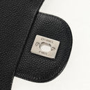 CHANEL Matelasse 30 Double Flap Chain Bag Caviar Skin Black CC Auth 146363SM-18