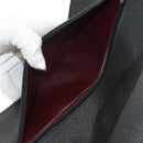 CHANEL Matelasse 30 Double Flap Chain Bag Caviar Skin Black CC Auth 146363SM-20