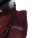 CHANEL Matelasse 30 Double Flap Chain Bag Caviar Skin Black CC Auth 146363SM-25