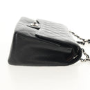 CHANEL Matelasse 30 Double Flap Chain Bag Caviar Skin Black CC Auth 146363SM-6