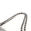 CHANEL Matelasse 30 Double Flap Chain Bag Caviar Skin Black CC Auth 146363SM-9