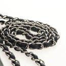 CHANEL Matelasse 30 Double Flap Chain Bag Caviar Skin Black CC Auth 146363SM-10