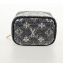LOUIS VUITTON Monogram Laminated Jacquard Microvanity Navy M82467 Auth 146365SAM-6