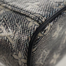 LOUIS VUITTON Monogram Laminated Jacquard Microvanity Navy M82467 Auth 146365SAM-19