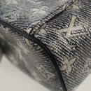 LOUIS VUITTON Monogram Laminated Jacquard Microvanity Navy M82467 Auth 146365SAM-20