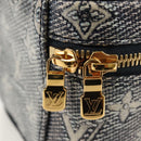 LOUIS VUITTON Monogram Laminated Jacquard Microvanity Navy M82467 Auth 146365SAM-22