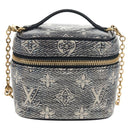 LOUIS VUITTON Monogram Laminated Jacquard Microvanity Navy M82467 Auth 146365SAM-14