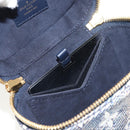 LOUIS VUITTON Monogram Laminated Jacquard Microvanity Navy M82467 Auth 146365SAM-30