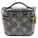 LOUIS VUITTON Monogram Laminated Jacquard Microvanity Navy M82467 Auth 146365SAM-3