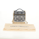 LOUIS VUITTON Monogram Laminated Jacquard Microvanity Navy M82467 Auth 146365SAM-13