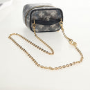 LOUIS VUITTON Monogram Laminated Jacquard Microvanity Navy M82467 Auth 146365SAM-9