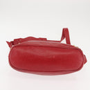 BALENCIAGA Classic bowling Hand Bag Leather 2way Red Gold Auth 146366-11