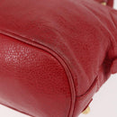 BALENCIAGA Classic bowling Hand Bag Leather 2way Red Gold Auth 146366-15