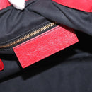 BALENCIAGA Classic bowling Hand Bag Leather 2way Red Gold Auth 146366-18