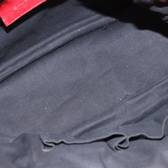 BALENCIAGA Classic bowling Hand Bag Leather 2way Red Gold Auth 146366