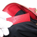 BALENCIAGA Classic bowling Hand Bag Leather 2way Red Gold Auth 146366-23