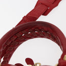 BALENCIAGA Classic bowling Hand Bag Leather 2way Red Gold Auth 146366-8