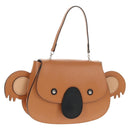 GUCCI Children's Koala Hand Bag Leather Brown Silver 605824 Auth 146368V-1