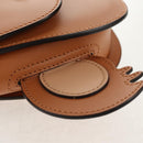 GUCCI Children's Koala Hand Bag Leather Brown Silver 605824 Auth 146368V-18