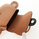 GUCCI Children's Koala Hand Bag Leather Brown Silver 605824 Auth 146368V-9