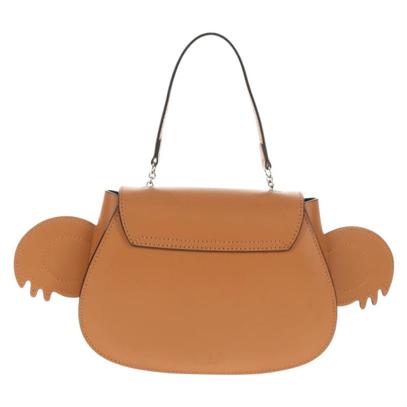 GUCCI Children's Koala Hand Bag Leather Brown Silver 605824 Auth 146368V