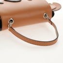 GUCCI Children's Koala Hand Bag Leather Brown Silver 605824 Auth 146368V-7