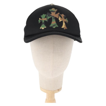 Chrome Hearts 3 Cemetery Cross King Taco Tracker Cap Cotton Black Auth 146386M - 0