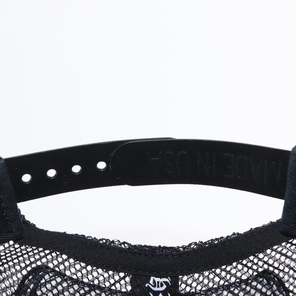 Chrome Hearts 3 Cemetery Cross King Taco Tracker Cap Cotton Black Auth 146386M