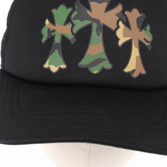 Chrome Hearts 3 Cemetery Cross King Taco Tracker Cap Cotton Black Auth 146386M