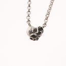 Chrome Hearts Heart Charm with Roll Chain 16 Inch Necklace Ag925 Auth 146387M-11