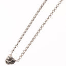 Chrome Hearts Heart Charm with Roll Chain 16 Inch Necklace Ag925 Auth 146387M-12