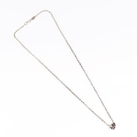 Chrome Hearts Heart Charm with Roll Chain 16 Inch Necklace Ag925 Auth 146387M - 0