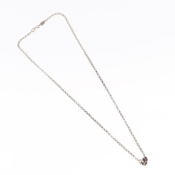 Chrome Hearts Heart Charm with Roll Chain 16 Inch Necklace Ag925 Auth 146387M - 0